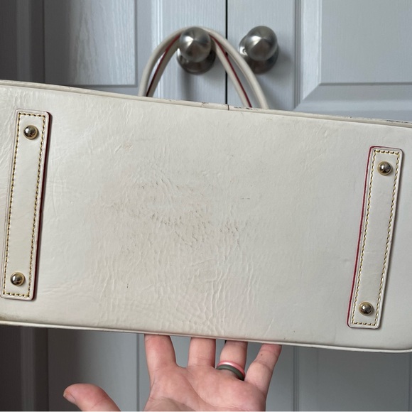 Dooney & Burke pink and white striped handbag - Picture 4 of 9